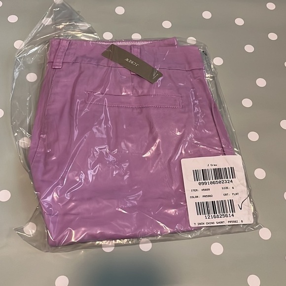 J. Crew 7" stretch chino khaki shorts H5809 Purple 6 - Picture 7 of 7